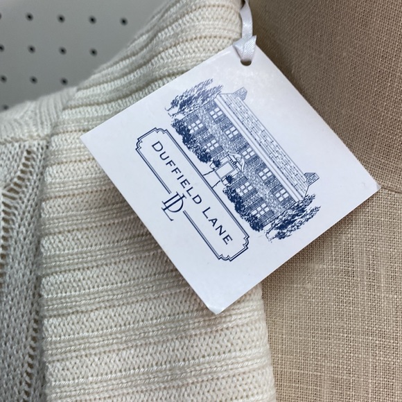 NWT Duffield Lane Women’s XS Campbell Cashmere Blend Cardigan in Ivory - Picture 10 of 15
